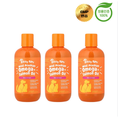 2+1 제스티 포우즈 야생 알래스카 오메가 + 연어 오일 강아지 및 고양이용 251ml, 3개