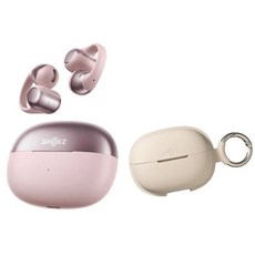 SHOKZ OpenDots ONE 開放式耳夾耳機, E310耳機 柔霧粉+原廠矽膠保護 白