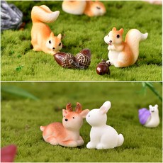 귀요미 다람쥐 도토리 토끼 노루 숲속의 동물 레진 아트 파츠 꾸미기 DIY 석고방향제, 도토리하나 1개