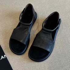 POMTOR 빈티지 샌들 여름 프렌치 플랫폼 샌들