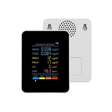컴스 HCHO TVOC PM2.5 PM10 CO CO2 실내 공기질 측정기 HD238, 1개