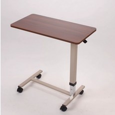 환자 병원침대 침대 사이드 식사용 테이블 노인 책상, 유압식 커피 높이 78-109cm, 1개, 기본 색상