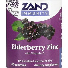 Zand Immune Support 비타민C 함유 엘더베리 아연 구미젤리 60개, 1개