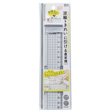 KUTSUWA HiLiNE 可畫波浪線的直尺 15cm, 1個, 透明
