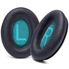 WC Wicked Cushions 보스 헤드폰용 프리미엄 교체용 이어 패드 - QC15 / QC25 / QC35 및 35 ii / QC2 / AE2 / AE2i / AE2W, 블랙