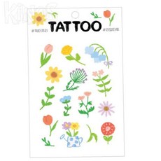 Elaris 쁘띠 타투 스티커 파스텔 플라워 스티커모음
