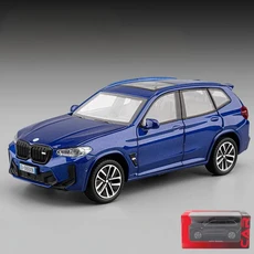1:32 BMW X3M IM SUV 합금 금속 Diecast 모델 자동차 도서관 앞 책상 디스플레이 장식 높은 시뮬레이션 미, 04 Blue Box, 1개
