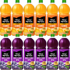 미닛)오렌지50%x+미닛)포도40%x, 6개, 1.5L