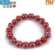 【恩悠數位x海夫】18顆 10mm 紅色 開運 能量珠 手圈, 1個