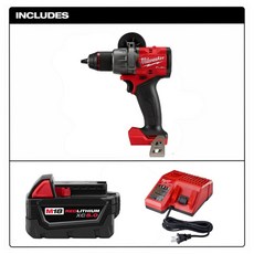 Milwaukee M18 FUEL 震動電鑽, 1個, 電鑽+雙用充+外匯5.0*1