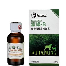 Pettious 富樂-B 寵物用綜合維生素, 1個, 綜合維生素, 1份