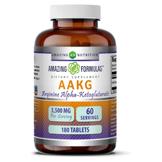 Amazing Formulas 어메이징 포뮬러스 AAKG 아르기닌 3500mg 180정, 2kg, 1개