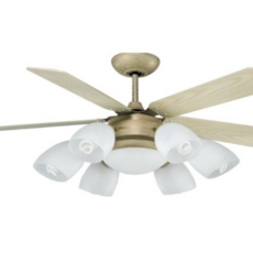 穩帝仕 吊扇60吋 平光黑 吊扇燈60吋 6葉 夜燈 【付定時四段遙控】 台灣製造, 黃金沙