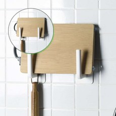 쌍문상회 부착식 도마 무타공 도어손잡이 창문손잡이 키친타올걸이 뚜껑 키친타올 냄비뚜껑받침대 도마거치대 걸이대 40872EA, 본상품