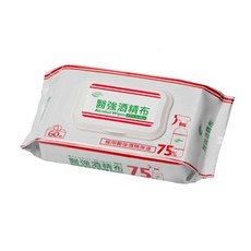 【醫強】75%酒精布/酒精擦/濕紙巾 隨身消毒清潔 10片/包, 1個, 60抽/包, 60抽/包