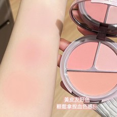 Art Value 小熊騎士 三色腮紅盤, 1個, 03#蜜瓜奶杏