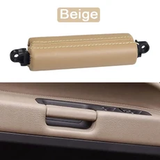 자동차 인테리어 도어 왼쪽 오른손 드라이버 가죽 당김 핸들 폭스 바겐 Touareg 2003-2010, 03 Beige, 1개