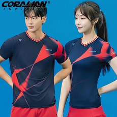 코랄리안 CRTY1518/CRTY2518 남여 커플티 웨어 배드민턴 의류