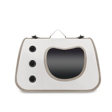 單肩貓包手提外出便攜寵物包大容量可摺疊寵物揹包貓用航空箱批發, 1個, 白色