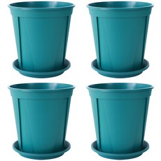 해피앤몰 숨쉬는 슬릿 화분+받침 4개세트, 1개