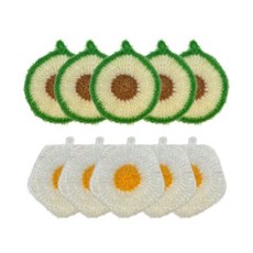 제이티 아크릴 주방 수세미 아보카도 계란, 10개, 1개