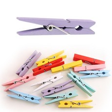나무집게 (칼라혼합) 7.2cm X 25개 사진집게 우드집게, 칼라혼합-7.2cmX25개, 1개