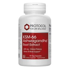 Protocol For Life Balance KSM-66 南非醉茄根萃取物素食膠囊, 1個, 90錠