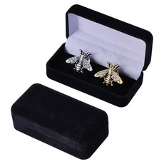 타이 클립 보관 박스 블랙 7.6x3.9x2.7cm