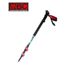 山道具屋MBC輕量長握把84%加粗碳纖維快扣登山杖-專業登山健行必備, 1個, M155Q一隻