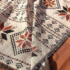 戶外露營毯 帳篷地墊 防潮野餐毯 加厚野餐墊 網紅ins風 折疊波西米亞, 橙楓 130 180cm