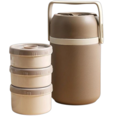 코코리브 시그니처 보온도시락, 1개, 브라운