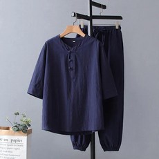 남여공용 개량한복 여름 편안한 생활한복 면마 상하 세트