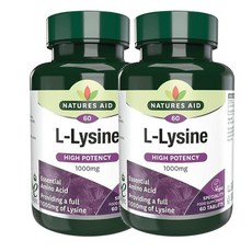 영국 네이처스 에이드 natures aid L-Lysine 하이포텐시 L 라이신 1000mg, 60정, 2개