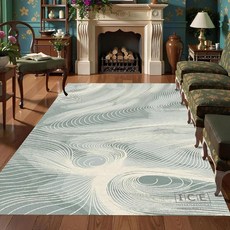 베이지 화이트 소용돌이 라인 무늬 러그 모던 유체 질감의 세탁 장식 카펫 거실 침실 현관용