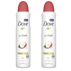 Dove 도브 드라이 스프레이 고 프레쉬 데오드란트 애플&화이트 티 107g Dry Spray Go Fresh Apple White Tea, 2개, 150ml