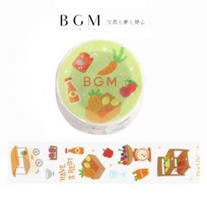 莫莫日貨 2023 11月新品 日本進口 BGM 今日營業中系列 和紙膠帶 - 市場 SB004, 1個