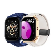 人因科技 ERGOLINK 2.01吋游泳心率血氧藍牙通話腕錶, 奶茶金