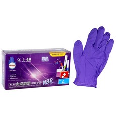 PROTOS 丁晴NBR合成橡膠手套 無粉 紫色 L號, 1個, L