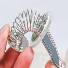 유즈Shop 오뚝이받침 붙이는용수철 코일스프링, 실버 3cm, 1