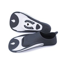 한행 숏오리발 입문용 훈련 롱핀 스노클링 수영장, 블랙화이트화이트