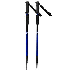 코팅블루 4단 접이식 초경량 두랄루민 등산스틱 2P 세트, 블루2세트, 2세트