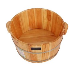히노끼 족욕통 발 습식 족탕기 물통 편백나무 발찜질 마사지, 25cm 나무통