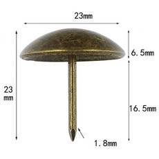 (100 세트) 6mm-25mm 금속 청동 리벳 장식 손톱 Doornail 소파 손톱 부드러운 가방 손톱 압정 골동품 손톱 압정, 23mm, 1개
