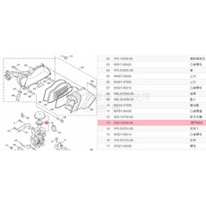 YAMAHA 山葉 3D0-14340-00 閥門總成 節流閥膜片 負壓膜 負壓橡皮 GTR 4期 新勁戰, 1個, 黑