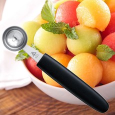 triangle 德國製 30mm 不鏽鋼 水果挖球器, 黑, 1個