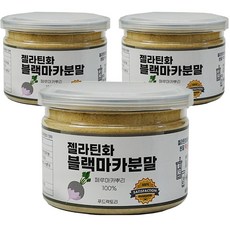 블랙마카 분말 가루 100% 젤라틴화 공법 고농축 마카 파우더 150g, 3세트