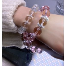 美麗佳人 夢幻粉晶10A品質14mm重工大珠手鍊, 1個, 粉紅