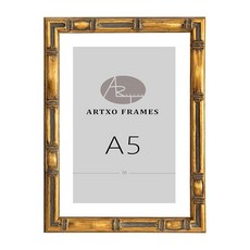 ArtXO 앤티크 50.8x61cm(20x24인치) 합성 나무 액자 빈티지 화려한 사진 액자 아크릴 유리와 뒷면 갤러리 벽 아트 장식 브라운-골드, Gold03 (매트, 플렉시 유리, 뒷면 포함)