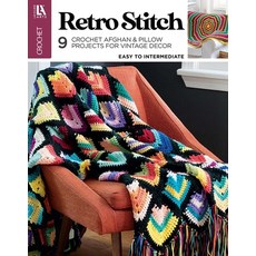 (영문도서)Retro Stitch Crochet: 9 Crochet Afghan & Pillow Projects for Vintage Decor Paperback, Leisure Arts, English, 9781464788482
