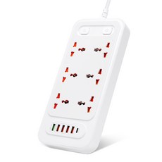 PD20W快充延長線插座 USB多孔排插 雙開關大功率電源接線板, PD20W-英規白色:無規格, 1個, 1cm
